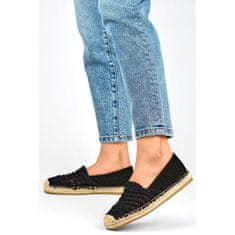 Černé kostkované espadrilky classic velikost 39