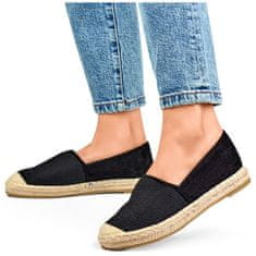 Černé klasické espadrilky pro ženy velikost 38