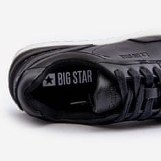 Big Star Pánské kožené tenisky Black velikost 45