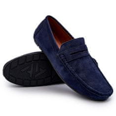 Pánské mokasíny Eko Suede Dark Blue velikost 44