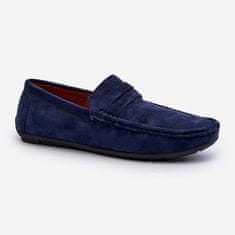 Pánské mokasíny Eko Suede Dark Blue velikost 44