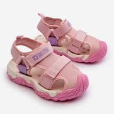 Big Star Dívčí sandály na suchý zip Pink velikost 30