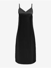 ONLY Černé dámské saténové šaty ONLY Sia XL