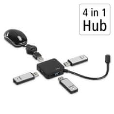 Hama USB Hub USB-C/ 4x USB 3.2 Gen1 - černý