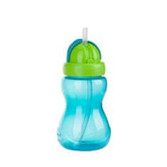 Canpol babies Láhev sportovní se slámkou malá- modrá 270 ml