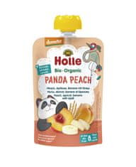 Holle Panda Peach Bio pyré broskev merunka banán špalda 100 g (8+)