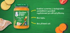 GERBER Organic dětský příkrm mrkev a rajčata s krůtím masem 190 g