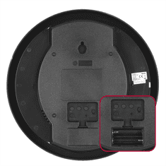 Hama Extra, nástěnné hodiny řízené rádiovým signálem, s datem a teplotou