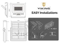 Viking LED světlo J200W se solárním panelem