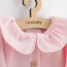 NEW BABY Kojenecký kabátek na knoflíky New Baby Luxury clothing Laura růžový 62 (3-6m)