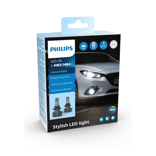 Philips 2ks LED HB3/HB4 Ultinon Pro3022 12/24V
