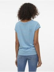 Vero Moda Bílo-modré dámské pruhované tričko Vero Moda Ava S