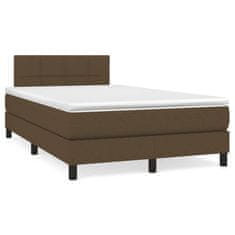 shumee Box spring postel s matrací tmavě hnědá 120x190 cm textil
