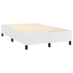 Vidaxl Box spring postel s matrací bílá 120x190 cm umělá kůže