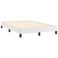 Vidaxl Box spring postel s matrací bílá 120x190 cm umělá kůže