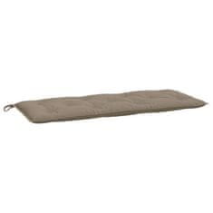 Vidaxl Podušky na zahradní lavici 2ks taupe 120x50x3cm oxfordská látka