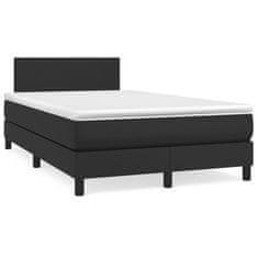 shumee Box spring postel s matrací černá 120x190 cm umělá kůže