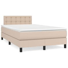 shumee Box spring postel s matrací cappuccino 120x190 cm umělá kůže