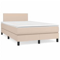 shumee Box spring postel s matrací cappuccino 120x190 cm umělá kůže