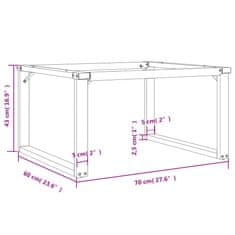 Vidaxl Nohy ke konferenčnímu stolu O rám 70 x 60 x 43 cm litina