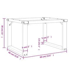 Vidaxl Nohy ke konferenčnímu stolu O rám 60 x 40 x 38 cm litina