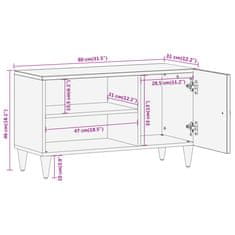 Vidaxl TV skříňka 80 x 31 x 46 cm masivní mangovníkové dřevo