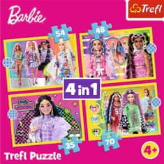 Trefl Puzzle Veselý svět Barbie 4v1 (35,48,54,70 dílků)