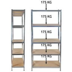 Malatec 23766 Regál 220 x 100 x 45 cm