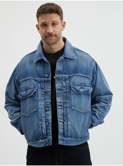 Levis Modrá pánská džínová oversize bunda Levi's