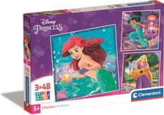 Clementoni Puzzle Disney princezny 3x48 dílků