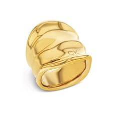 Calvin Klein Masivní pozlacený prsten Elemental 35000646 (Obvod 58 mm)