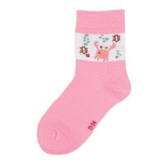 RS dětské bavlněné berevné vzorované ponožky 2087924 3pack, růžová, 35-38