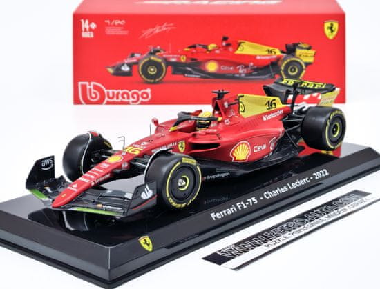 BBurago Ferrari F1-75 Scuderia Ferrari #16 Ch.Leclerc GP Monza 2022 - Bburago 1:24