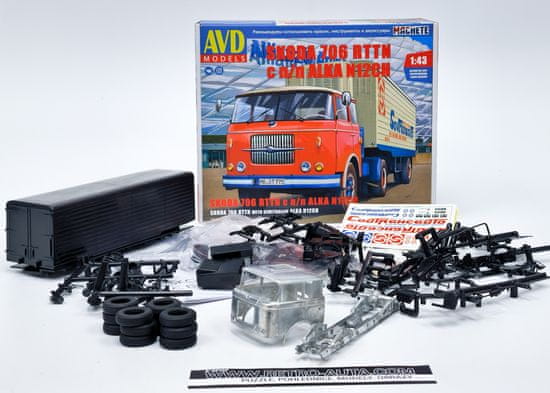 AVD Models Škoda Liaz 706 RTTN Tahač s návěsem Alka N12CH Stavebnice AVD 1:43