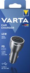 Varta nabíječka do auta, USB-A 25W, USB-C 20W