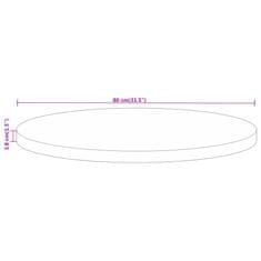 Vidaxl Stolní deska Ø 80 x 3,8 cm kulatá masivní mangovníkové dřevo