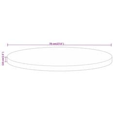 Vidaxl Stolní deska Ø 70 x 3,8 cm kulatá masivní mangovníkové dřevo