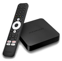 Thomson android box 240G/ 4K Ultra HD/ H.265/HEVC/ HDR10/ NETFLIX/ HBO/ Disney+/ HDMI/ USB/ LAN/ Wi-Fi/ BT/ Android TV12