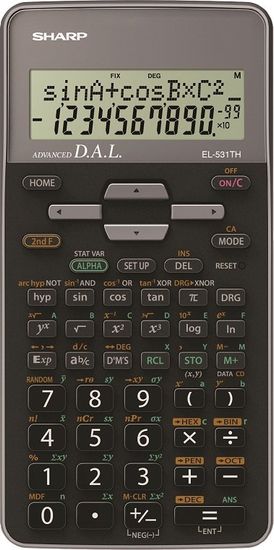 Sharp Vědecká kalkulačka EL-531TH, šedá