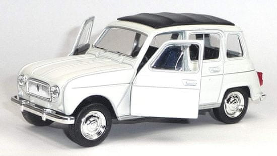 Welly Autíčko na zpětné natažení Renault 4 bílý