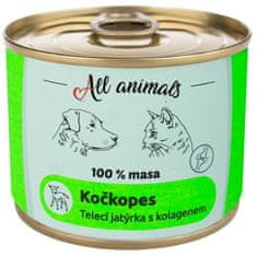 All Animals Kočkopes konz. telecí jatýrka s kolagenem 200g