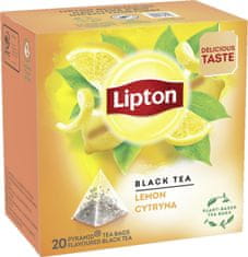 Černý čaj Lipton Lemon, s citronem, 20x 1,7 g