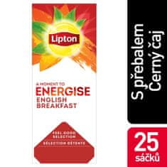 Černý čaj Lipton Energise English breakfast,25x 2g