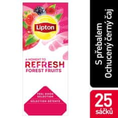 Černý čaj Lipton Refresh Lesní plody, 25 x 1,6 g