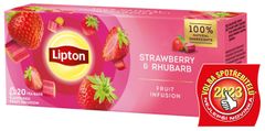 Ovocný čaj Lipton - jahoda a rebarbora, 20x 1,7 g