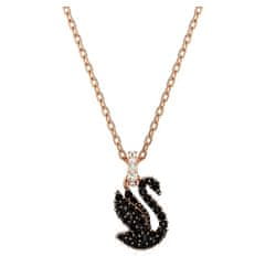 Swarovski Půvabný bronzový náhrdelník s krystaly Iconic Swan 5678046