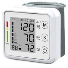 HADEX Elektronický měřič krevního tlaku na zápěstí, pouzdro LCD