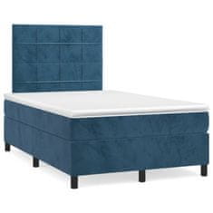 shumee Box spring postel s matrací tmavě modrá 120x190 cm samet