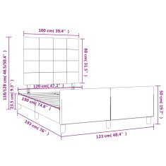 Petromila Rám postele s čelem tmavě zelený 120 x 190 cm samet