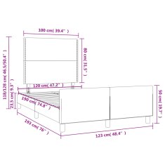 Petromila Rám postele s čelem tmavě zelený 120 x 190 cm samet